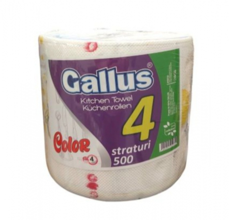 Absorbante si Tampoane - Prosop hartie Gallus 4 straturi - 500g color