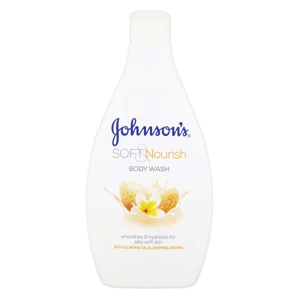 Șampoane și Geluri de Duș - Johnson's Gel de Duș Soft & Nourish cu Ulei de Migdale și Iasomie 400ml - Hidratare și Catifelare