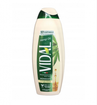 Șampoane și Geluri de Duș - Vidal Gel de Duș Hemp Oil 600ml - Îngrijire Naturală și Hidratare