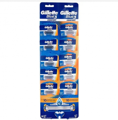 Aparate de ras .Rezerve Ras, Geluri de Ras și After-shave - GILLETTE APARAT RAS BLUE 3 PLUS COMFORT 10BUC/SET