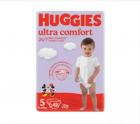 Copii - HUGGIES ULTRA COMFORT JUMBO NR5 11-25KG 42BUC/SET