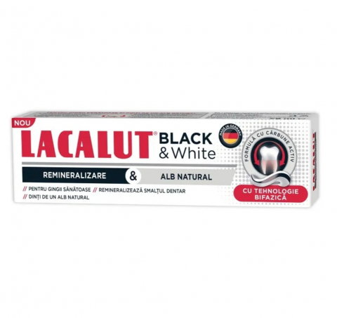Pasta de Dinți - LACALUT PASTA DINTI BLACK&WHITE 75ML