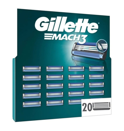 Aparate de ras .Rezerve Ras, Geluri de Ras și After-shave - Lame de ras Gillette Mach 3 set de 20 bucati