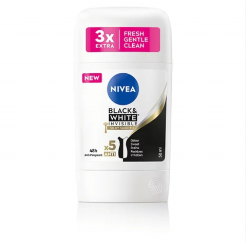 Deodorante - NIVEA STICK WOMEN ANTIPERSPIRANT INVISIBLE B&W CLEAR 50ML