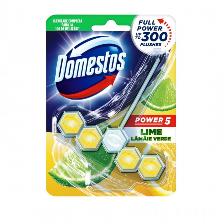 Detergenti pentru Toaleta - Odorizant pentru Toaletă Domestos Lime 5 în 1, 55g - Eficiență Maximă
