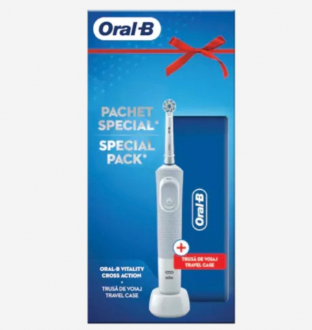 Periuțe de Dinți , Periuțe de dinți electrice , Rezerve - ORAL B PACHET SPECIAL PERIUTA ELECTRICA CROSS ACTION