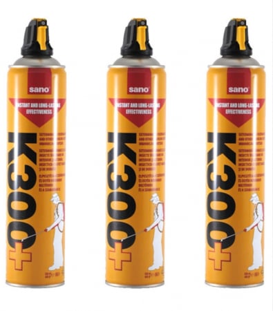 Solutii-insecticide - Pachet - 3 x Sano K300+ insecticid spray universal, 630 ml