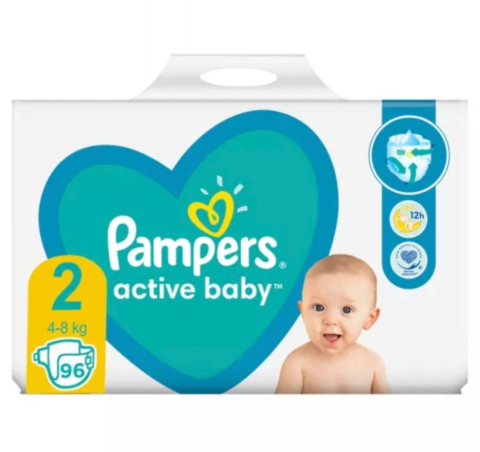 Copii - PAMPERS ACTIVE BABY NR.2 4-8KG 96BUC/SET