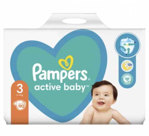 Copii - PAMPERS ACTIVE BABY NR.3 6-10KG 90BUC/SET