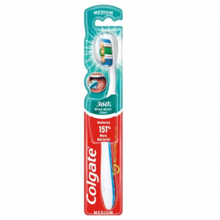 Periuțe de Dinți , Periuțe de dinți electrice , Rezerve - Periuță de Dinți Colgate 360 Whole Mouth Clean - Medium | Îngrijire Completă