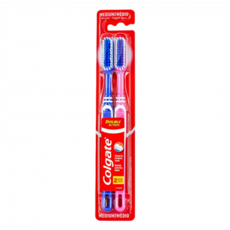 Periuțe de Dinți , Periuțe de dinți electrice , Rezerve - Set Periuțe de Dinți Colgate Double Action - 2 Buc | Curățare Duală