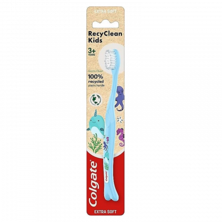 Periuțe de Dinți , Periuțe de dinți electrice , Rezerve - Periuță de Dinți RecyClean Colgate pentru Copii 3+ - Extra Soft | Eco-Friendly