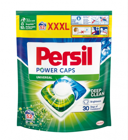 Detergenți - Persil Power Universal 52 Caps - Detergent Universal pentru Toate Tipurile de Rufe