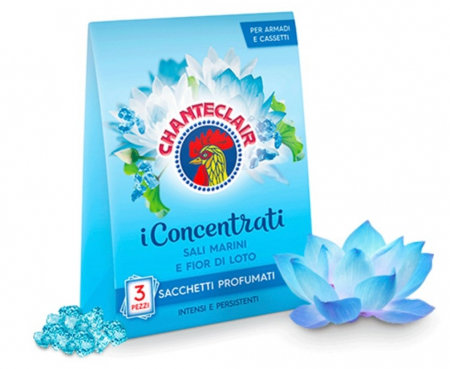 Odorizante de Camera și Baie - Saculeti parfumati CHANTE CLAIR 3 buc saruri marine si floare de lotus