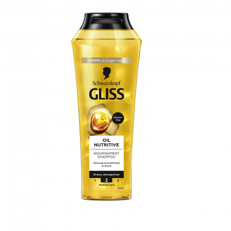 Șampoane și Geluri de Duș - Gliss Șampon Oil Nutritive pentru Păr Lung 250ml - Îngrijire pentru Vârfuri Despicate