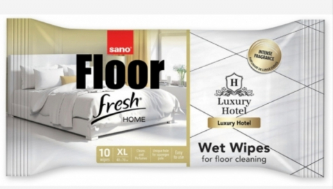 Șervețele Uscate și Umede - SANO FLOOR FRESH SERVETELE UMEDE PARDOSELI LUXURY HOTEL XL 10BUC