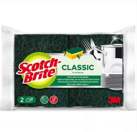 Soluții și Bureți de Vase - SCOTCH BRITE BURETE CLASSIC 2BUC