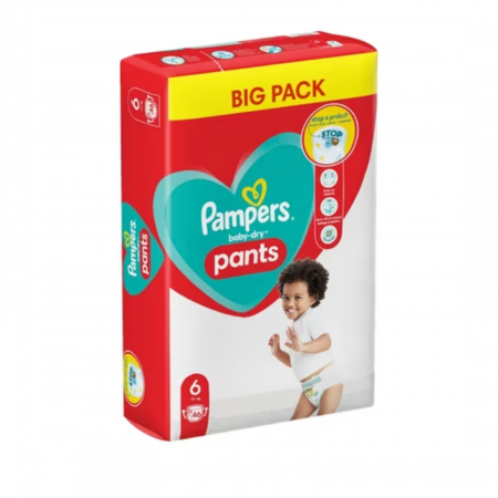 Copii - Scutece Chilotel Pampers Pants Mărimea 6 - 46 Buc | Mișcare Liberă