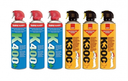 Casă - Set 6 x Sano Spray Insecticid Variety, 3 x K400+ Anti-Gandaci 500ml, 3 x K300+ Anti-Gandaci 630ml efect de lunga durata, actiune rapida, aplicabilitate usoara, eliminare totala daunatori, minimizeaza 