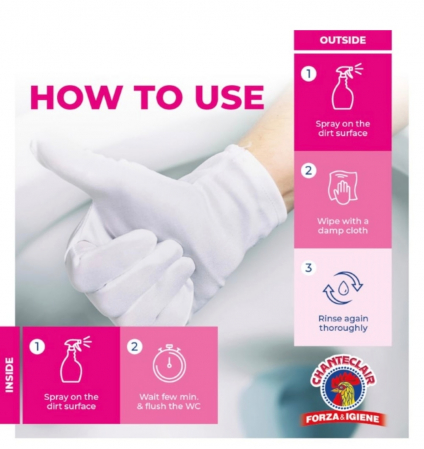Spuma Activa cu Clor Pentru WC Chanteclair, 625 ml [5]