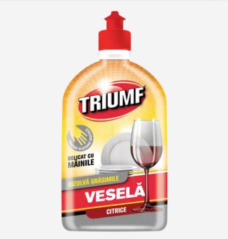 Soluții și Bureți de Vase - TRIUMF DETERGENT VASE CITRICE 500ML