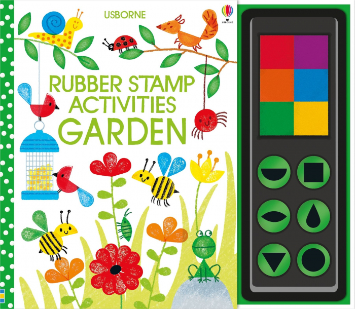 Carte cu stampile, activitati din gradina, "Rubber stamp activities garden", Usborne [1]