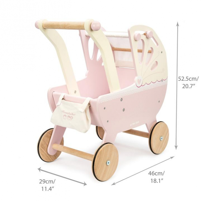 Carucior pentru papusi vintage din lemn, Le Toy Van [7]