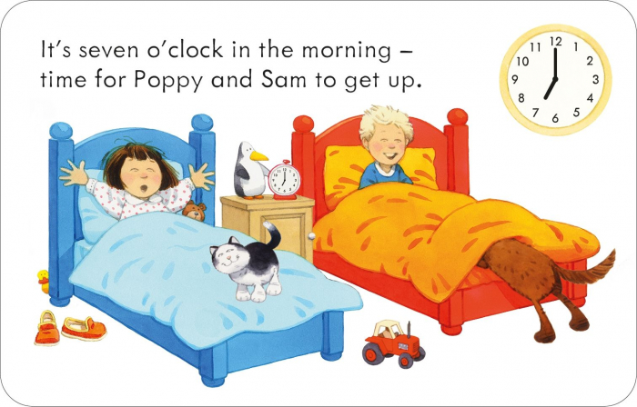 Carduri "Poppy and Sam's Telling the Time Flashcards", Usborne [8]
