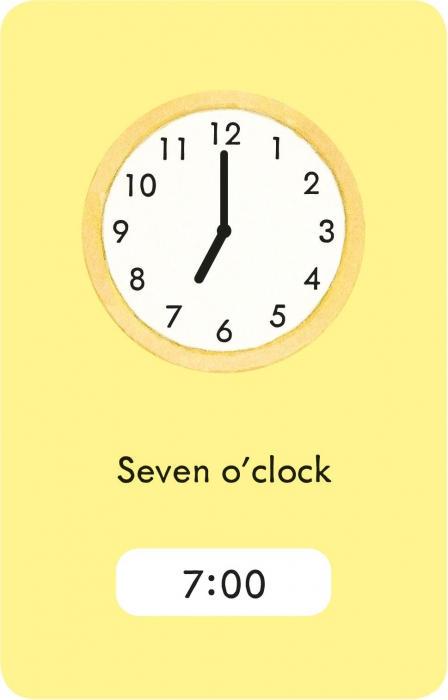 Carduri "Poppy and Sam's Telling the Time Flashcards", Usborne [6]