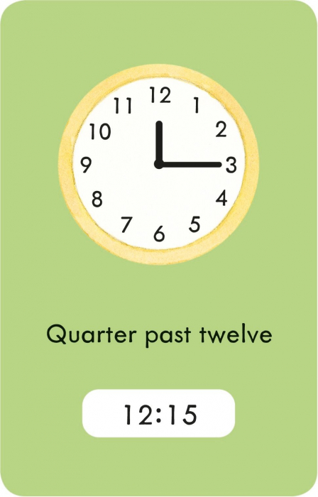 Carduri "Poppy and Sam's Telling the Time Flashcards", Usborne [4]