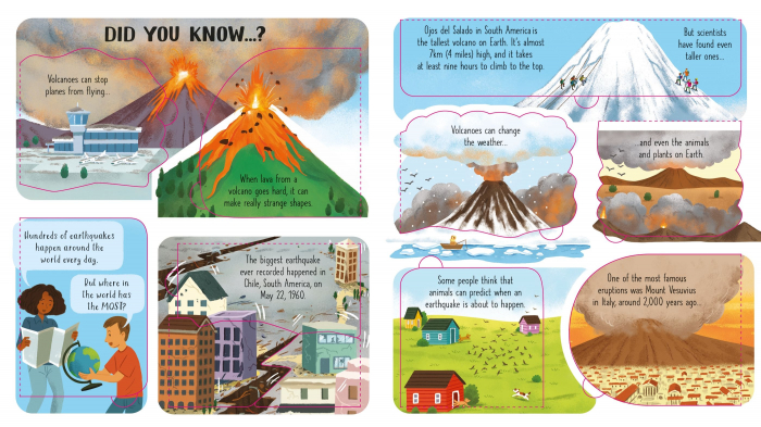 9781474986311 Usborne Look inside Volcanoes and Earthquakes [3]