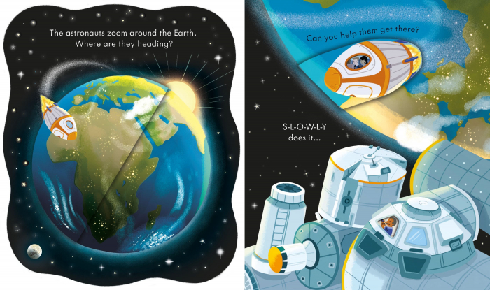 9781801311823 Usborne Peep inside How a Rocket Works [4]