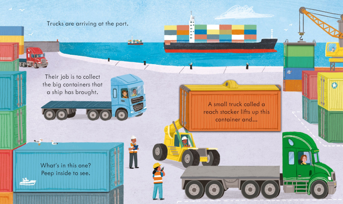 9781805312321 Usborne Peep inside How a Truck Works [4]