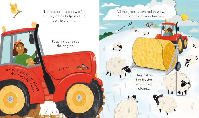9781805312529 Usborne Peep inside How a Tractor Works [2]
