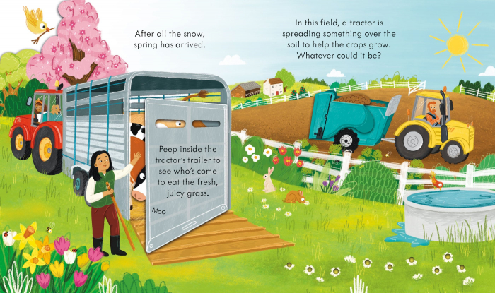 9781805312529 Usborne Peep inside How a Tractor Works [3]