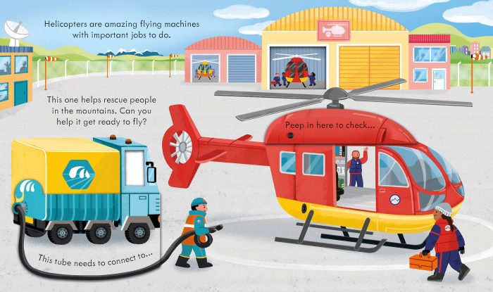 9781801311816 Usborne Peep inside How a Helicopter Works [2]