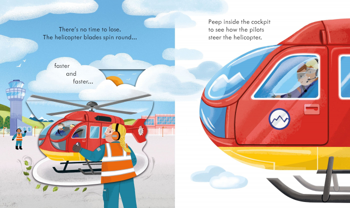9781801311816 Usborne Peep inside How a Helicopter Works [4]