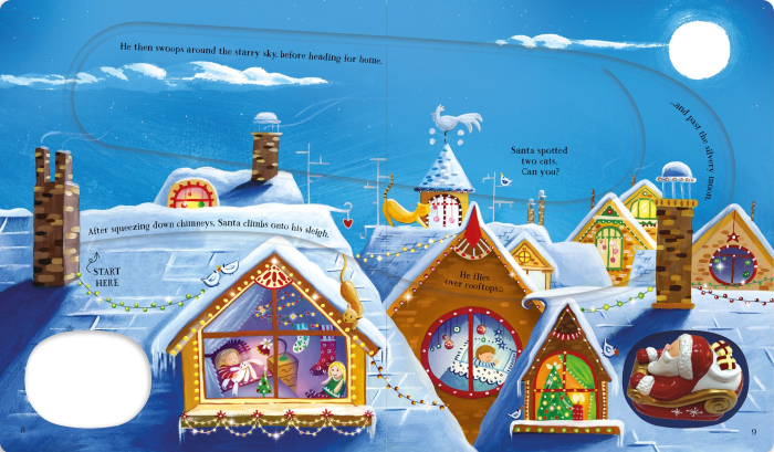 9781836041573 Usborne Santa's Christmas Journey with Wind-Up Sleigh [4]