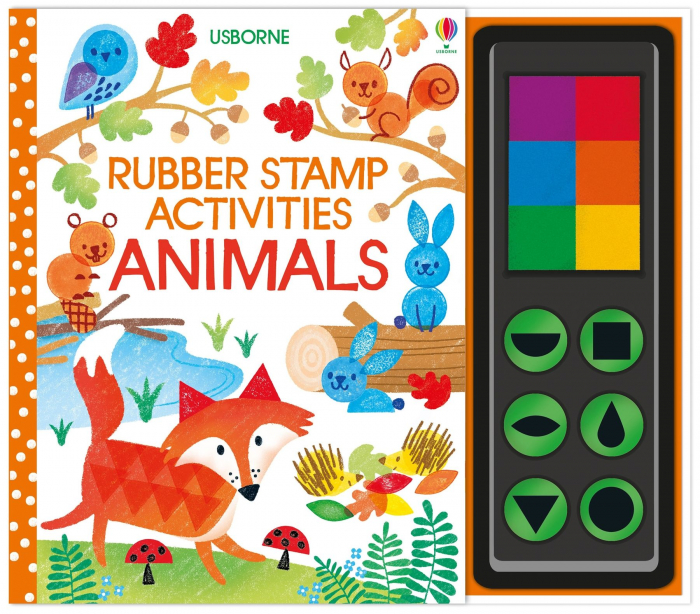 Carte cu stampile Animale, "Rubber stamp activities Animals", Usborne [1]