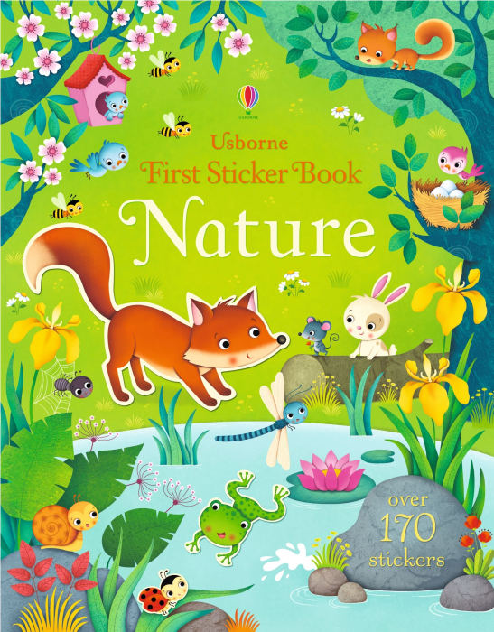 Carte cu stickers Natura, 170 stickers, "First Sticker Book Nature", Usborne [1]