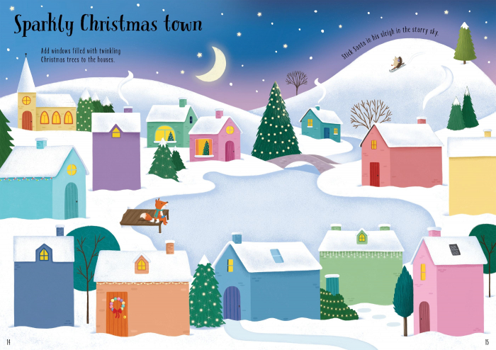 9781803700847 Usborne Sparkly Christmas Trees Stickers [2]