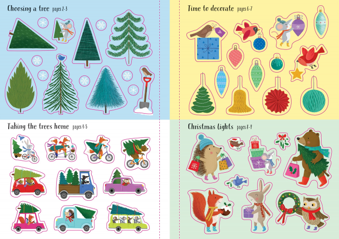9781803700847 Usborne Sparkly Christmas Trees Stickers [4]