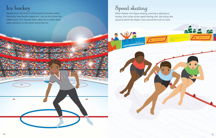 Carte de activitati "Sticker Dolly Dressing Ice Skaters", format A4, Usborne [4]
