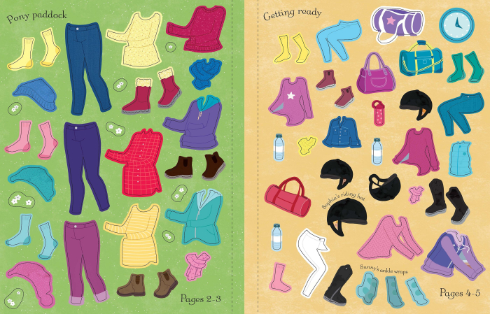 Carte de activitati "Sticker Dolly Dressing Horse Show", format A4, 300 stickers, Usborne [3]
