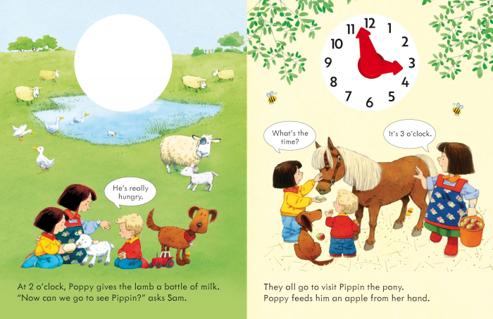 Carte interactiva Sa invatam cat e Ceasul, "Poppy and Sam's Telling the Time Book", Usborne [3]