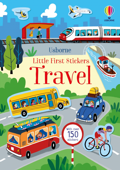 Carte cu stickers Calatorii, format mic, 150 stickers, "Little First Stickers Travel", Usborne [1]