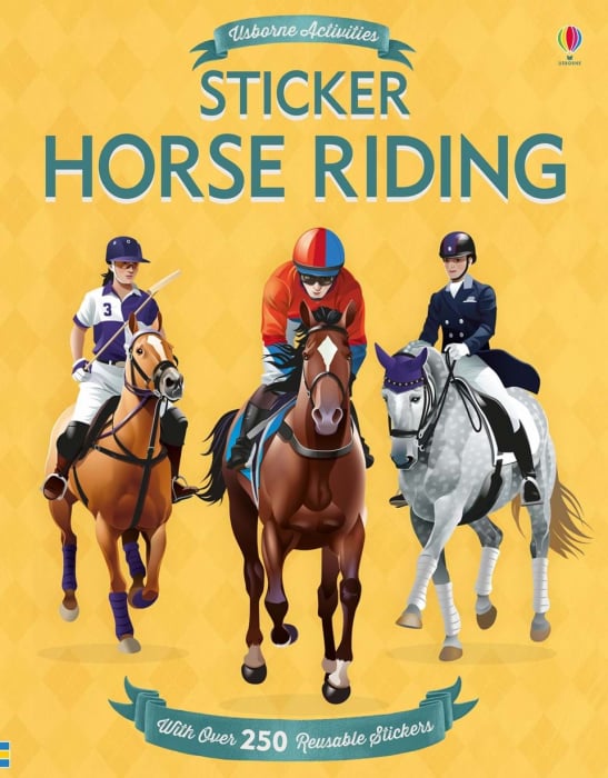 Carte cu stickers Calare, 250 stickers, "Sticker Horse Riding", Usborne [1]
