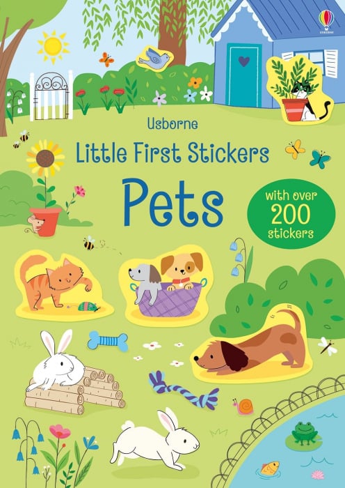 Carte cu stickers Animale de companie, format mic, 200 stickers, "Little First Stickers Pets", Usborne [1]