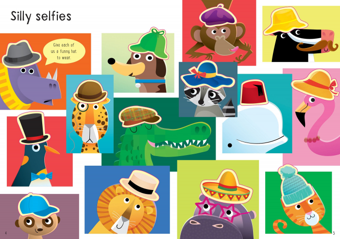 9781474986540 Usborne Little First Stickers Funny Hats [5]