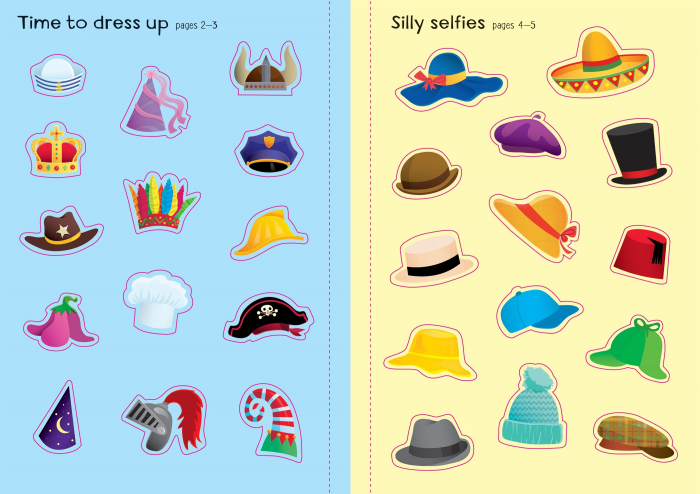 9781474986540 Usborne Little First Stickers Funny Hats [2]
